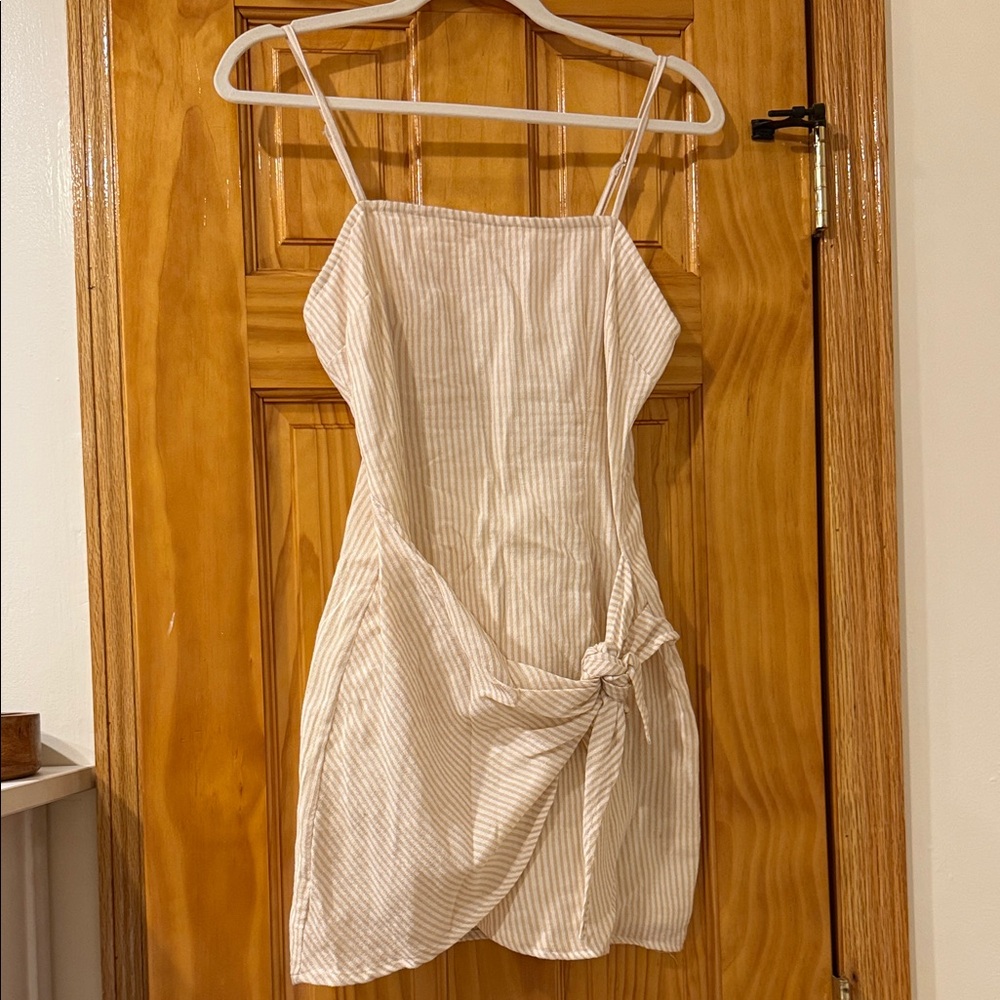 Cotton Candy Cream Striped Mini Dress